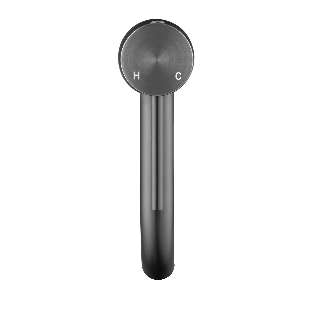 Elke Curved Countertop Basin Mixer Gunmetal