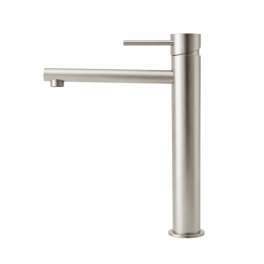 Elke Countertop Tall Basin Mixer Brushed Nickel