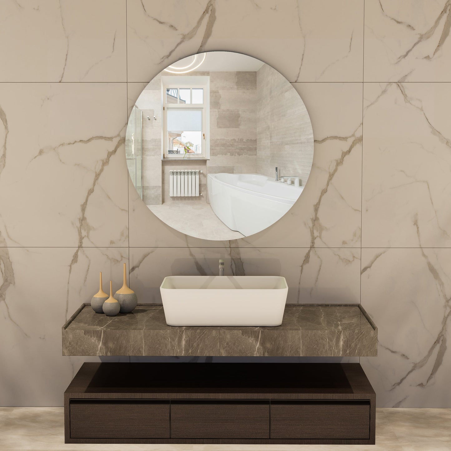 Aria Round Mirror