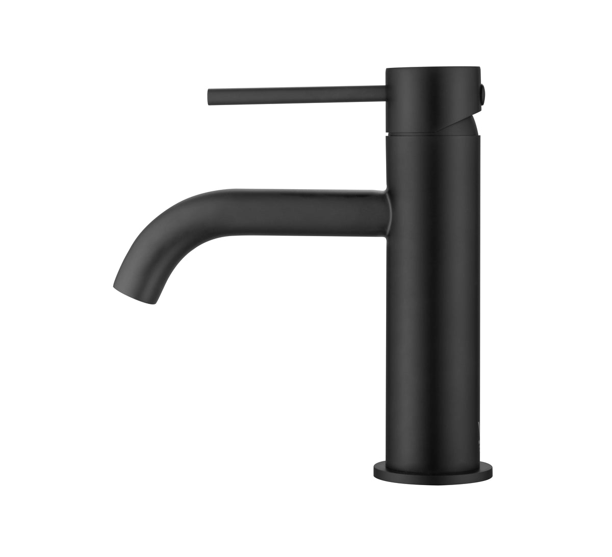 Elke Curved Countertop Basin Mixer Matt Black
