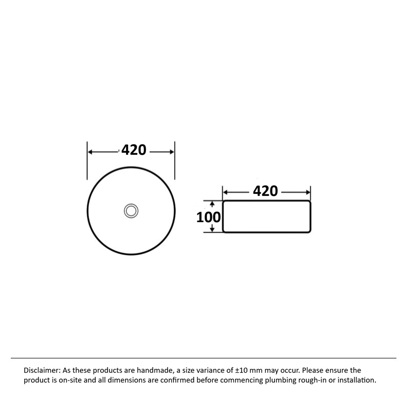 Luna Countertop Basin Round