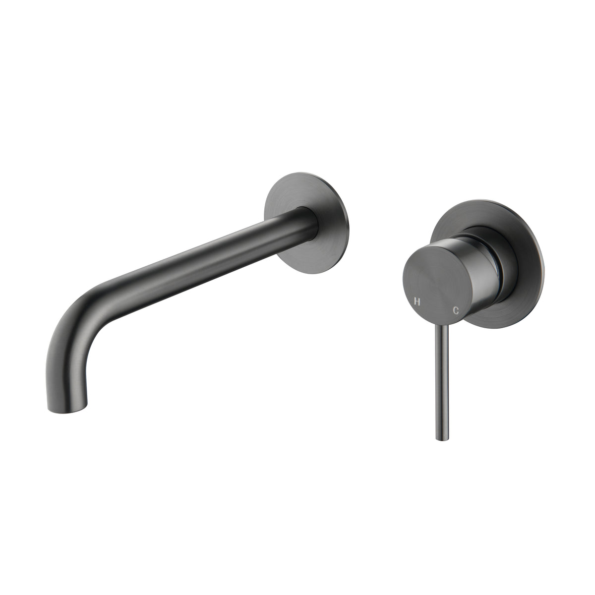 Elke Wall Mixer Curved Gunmetal
