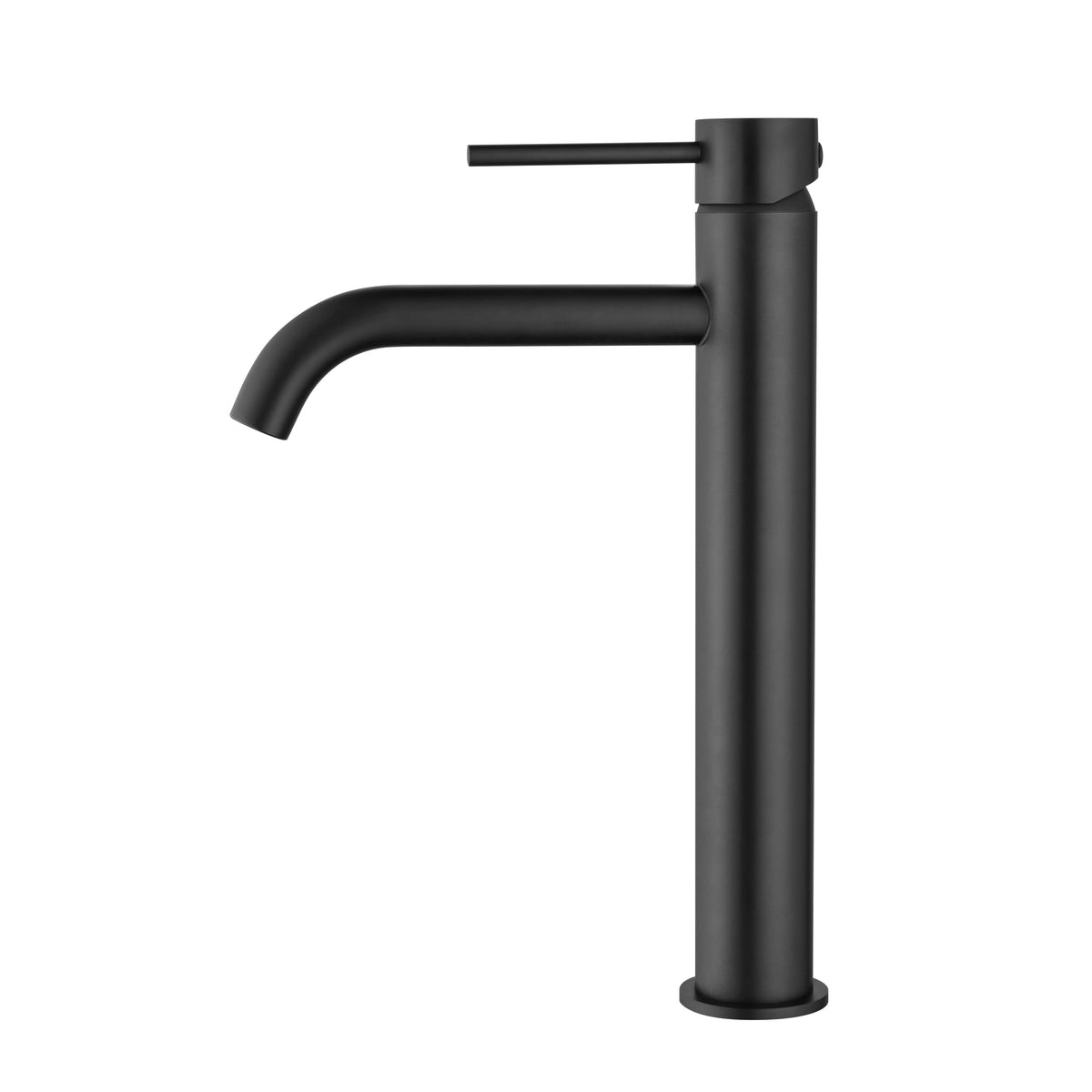 Elke Curved Countertop Tall Basin Mixer Matt Black