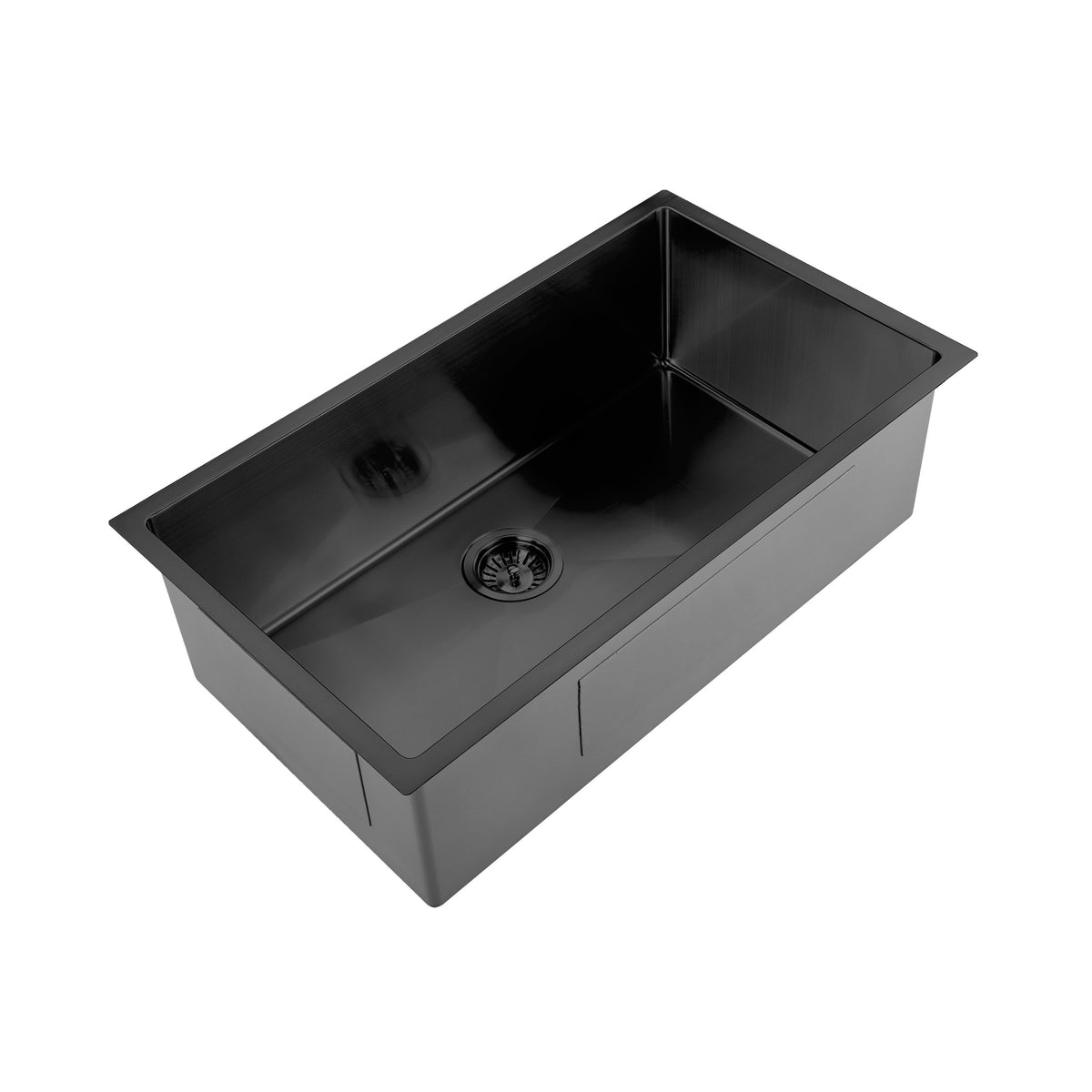 Titan Matte Black Single Stainless Steel Sink 760mm