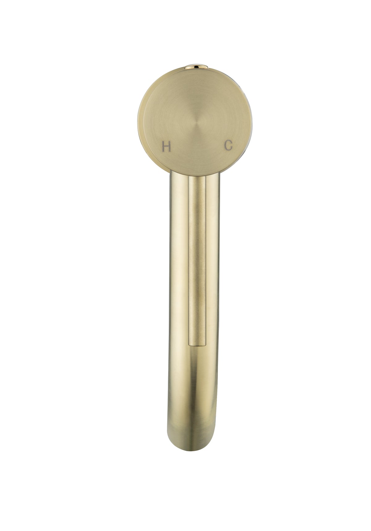 Elke Curved Countertop Basin Mixer Brushed Gold