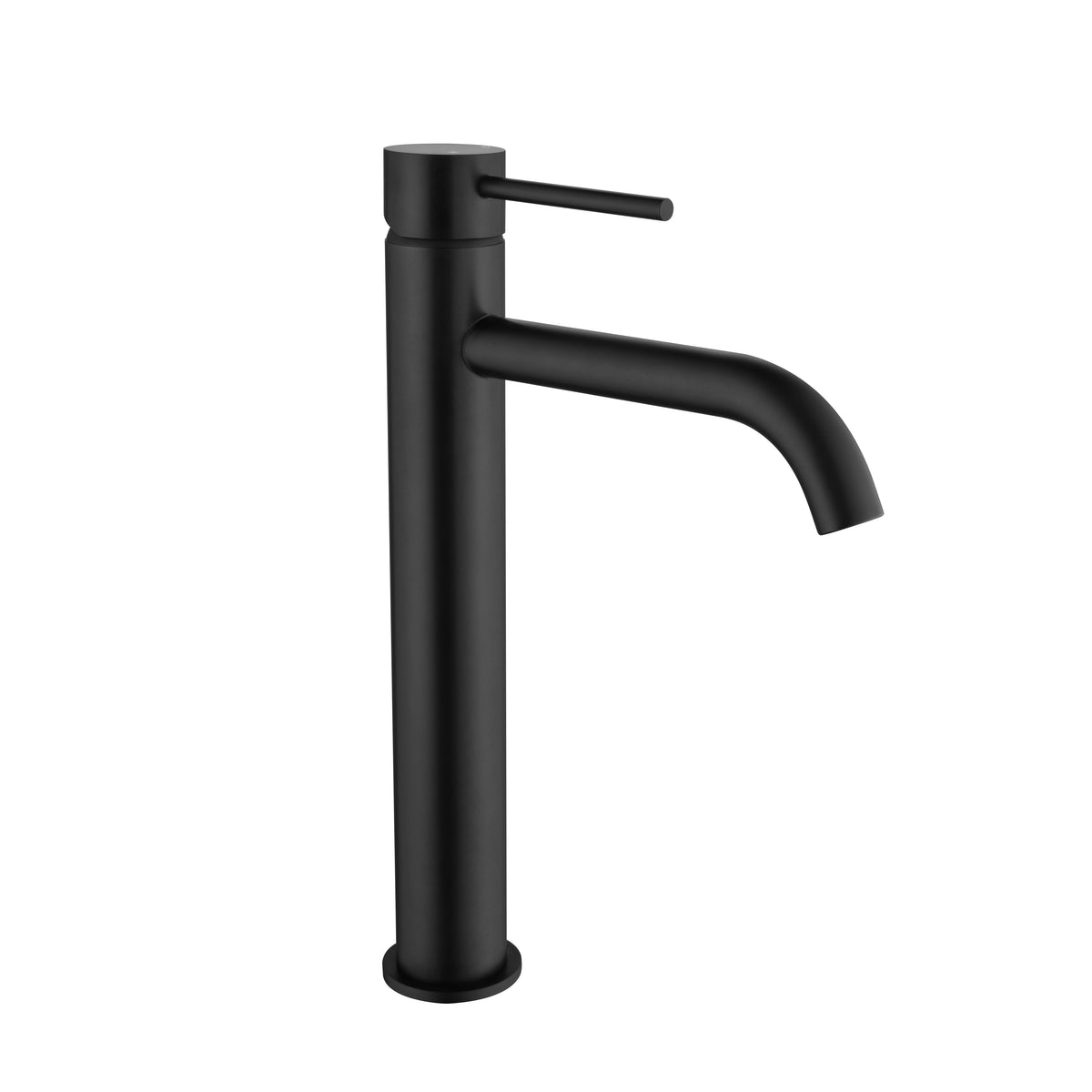Elke Curved Countertop Tall Basin Mixer Matt Black