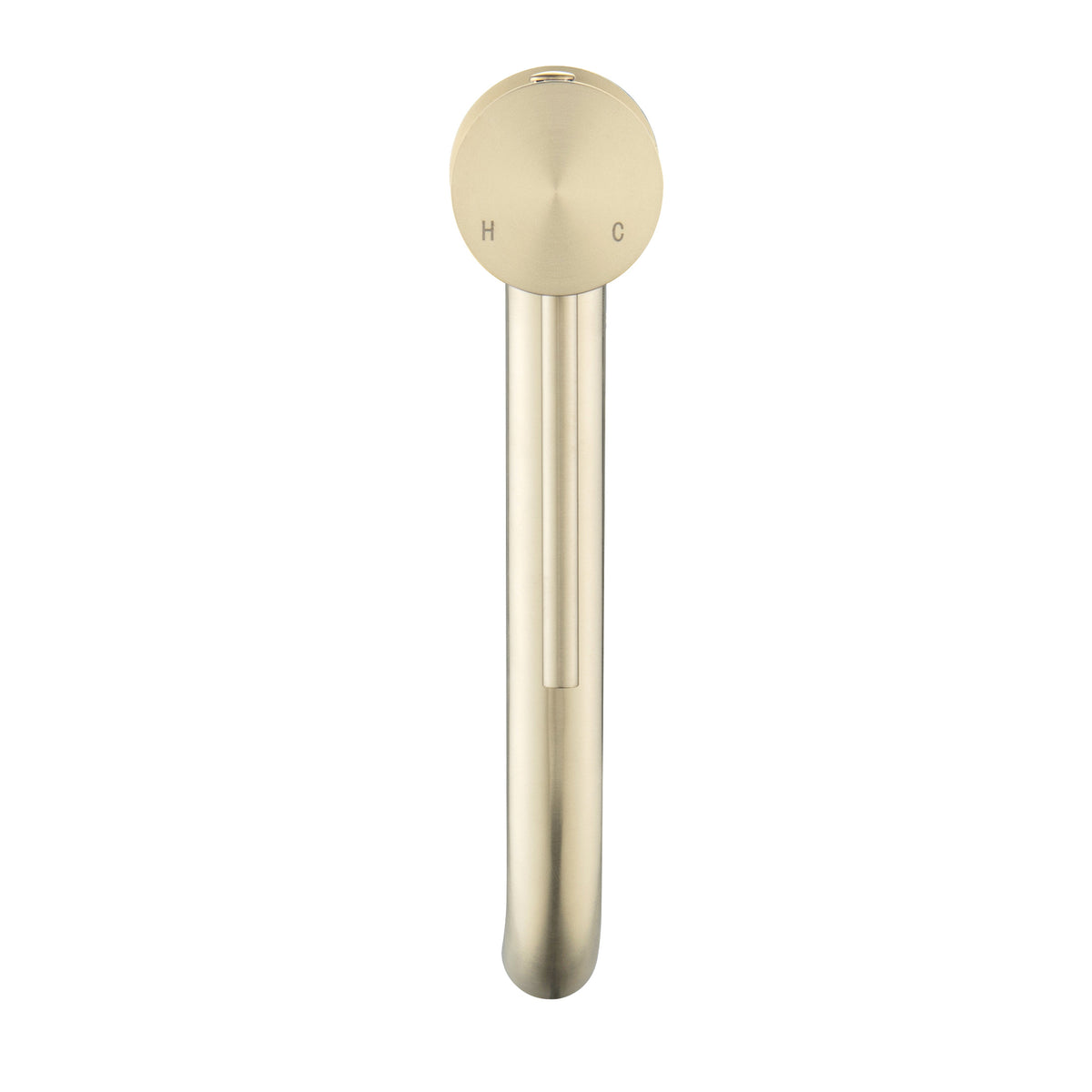Elke Curved Countertop Tall Basin Mixer Brushed Gold
