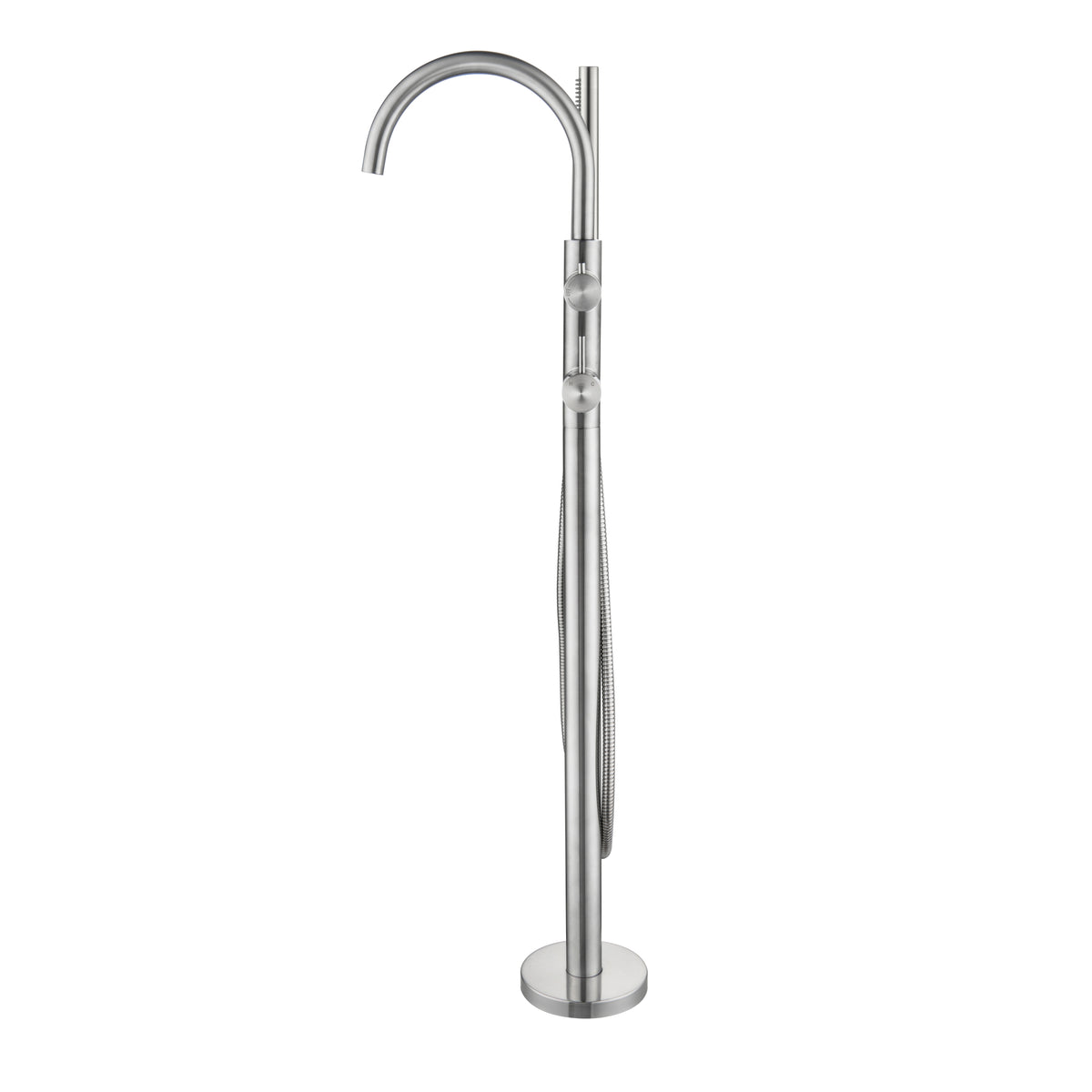 Elke Bath Filler with Hand Shower Brushed Nickel