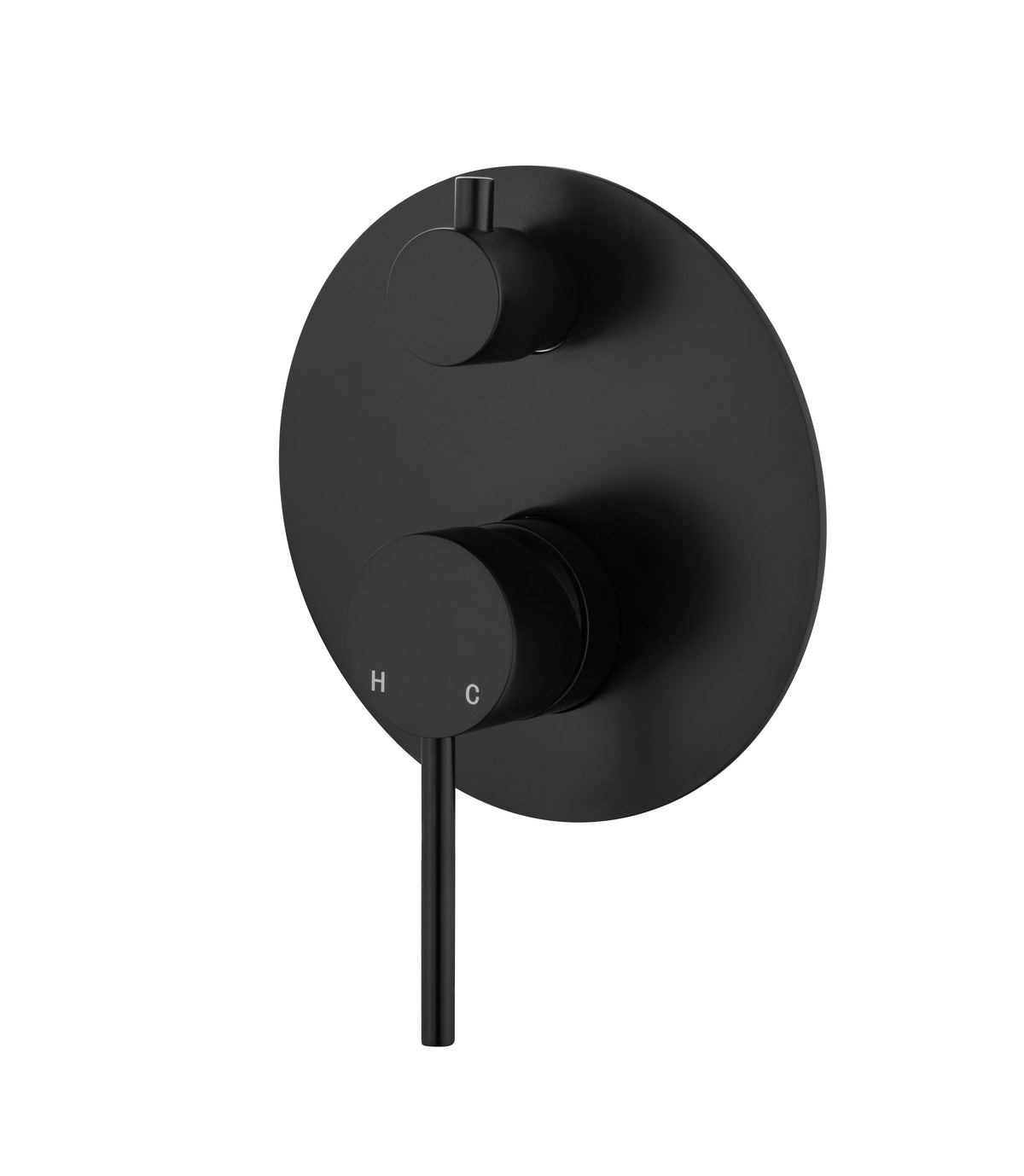 Elke Shower Diverter Plate Matt Black