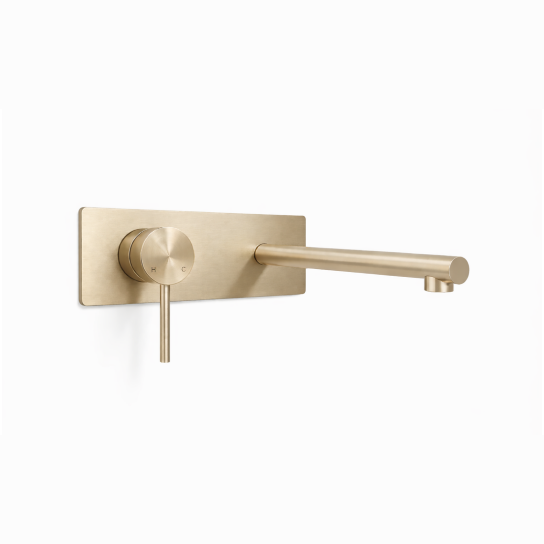 Elke Wall Mixer Plate Brushed Gold