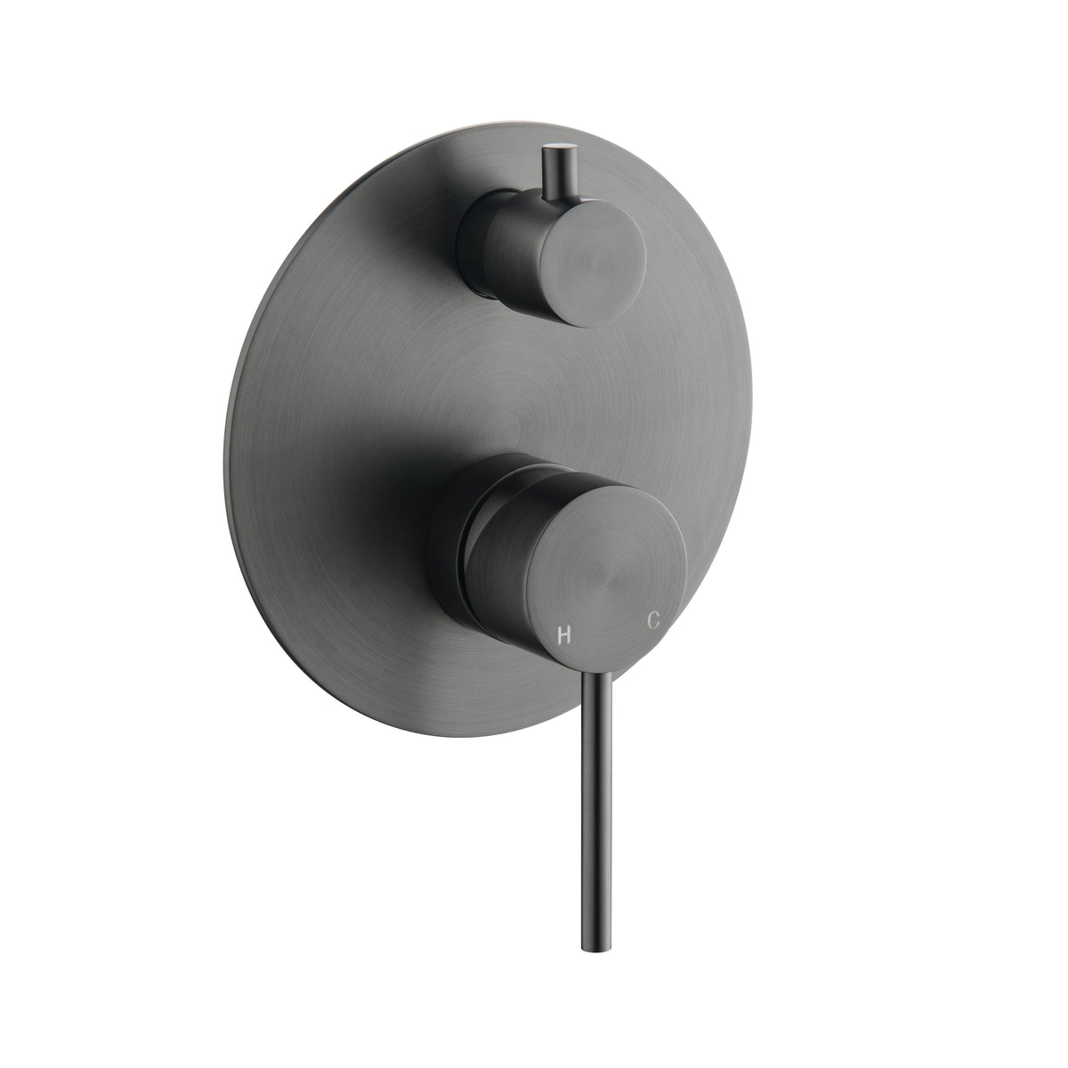 Elke Shower Diverter Plate Gunmetal