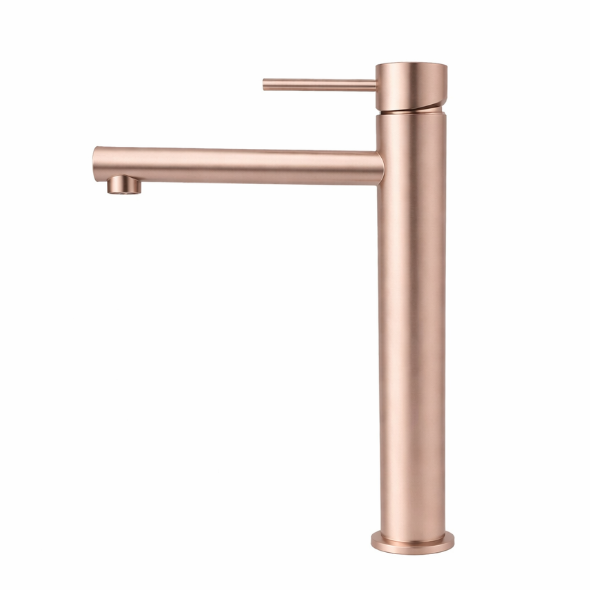 Elke Countertop Tall Basin Mixer Brushed Copper