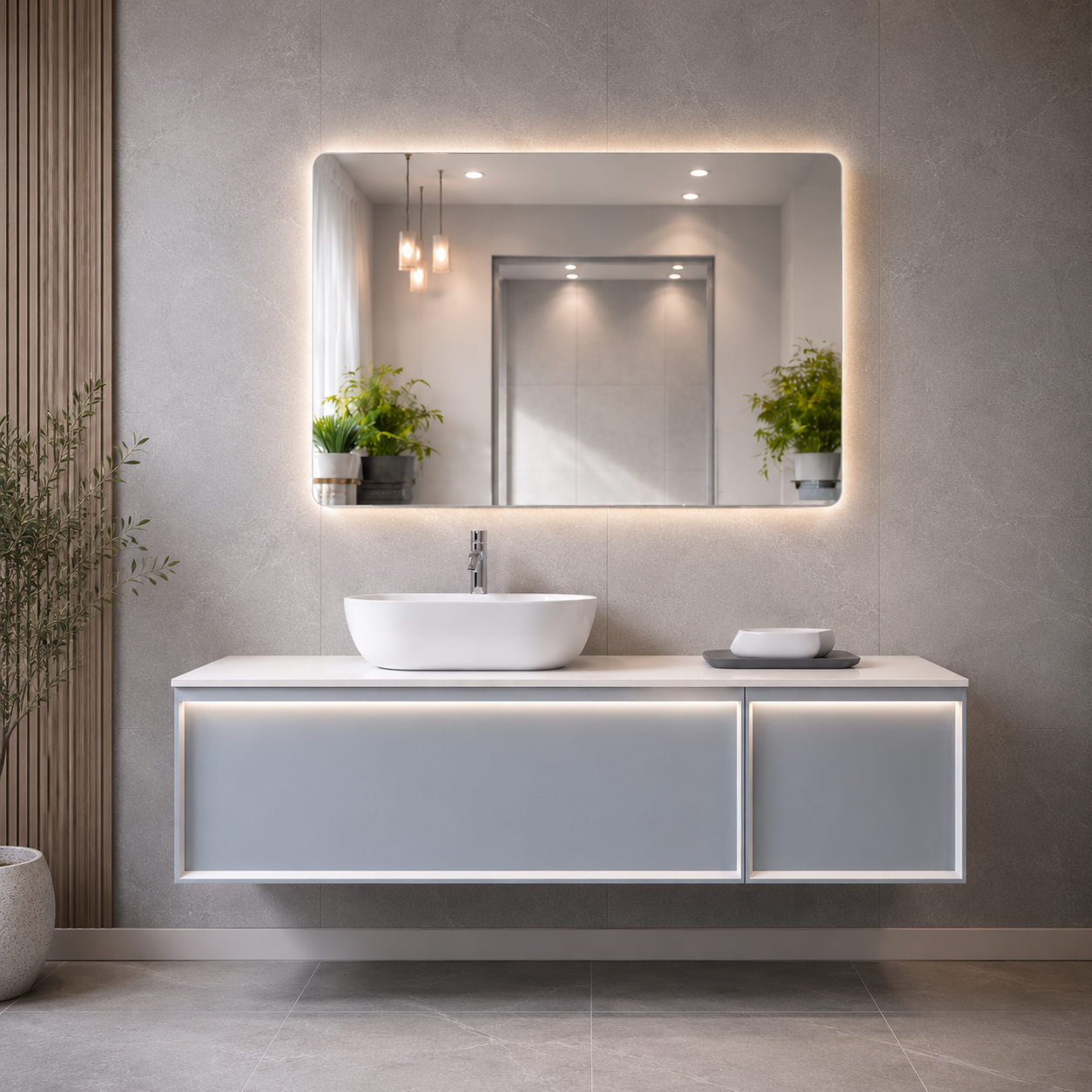 Dorian Wall-hung Vanity with Sensor Light
