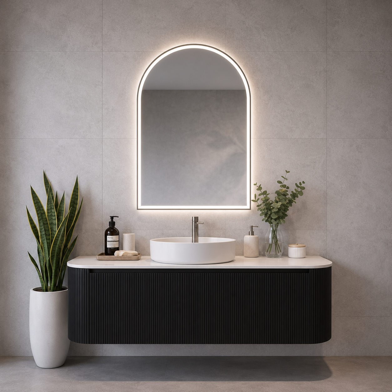 Talia 1200mm Wall-hung Fluted Vanity