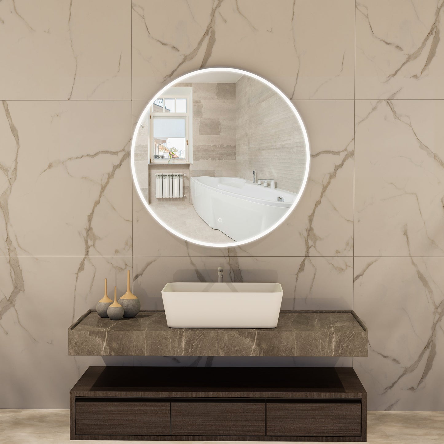 Willa Round LED Mirror