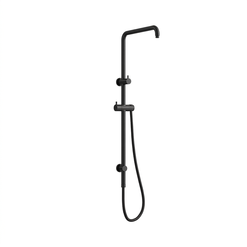 Elke Twin Shower Rail Matt Black