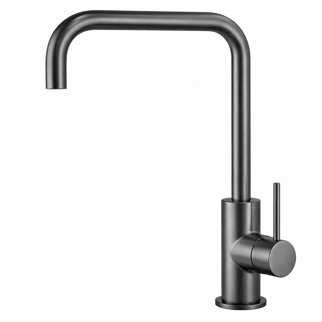 Elke Square Kitchen Mixer Gunmetal