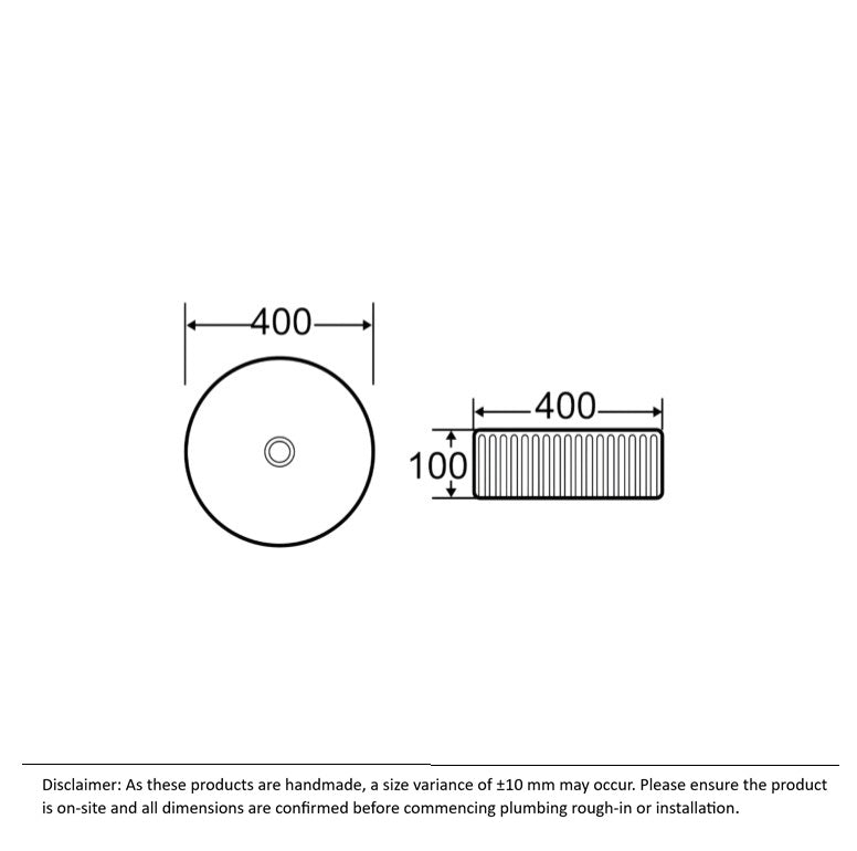 Linea Countertop Basin Round Fluted