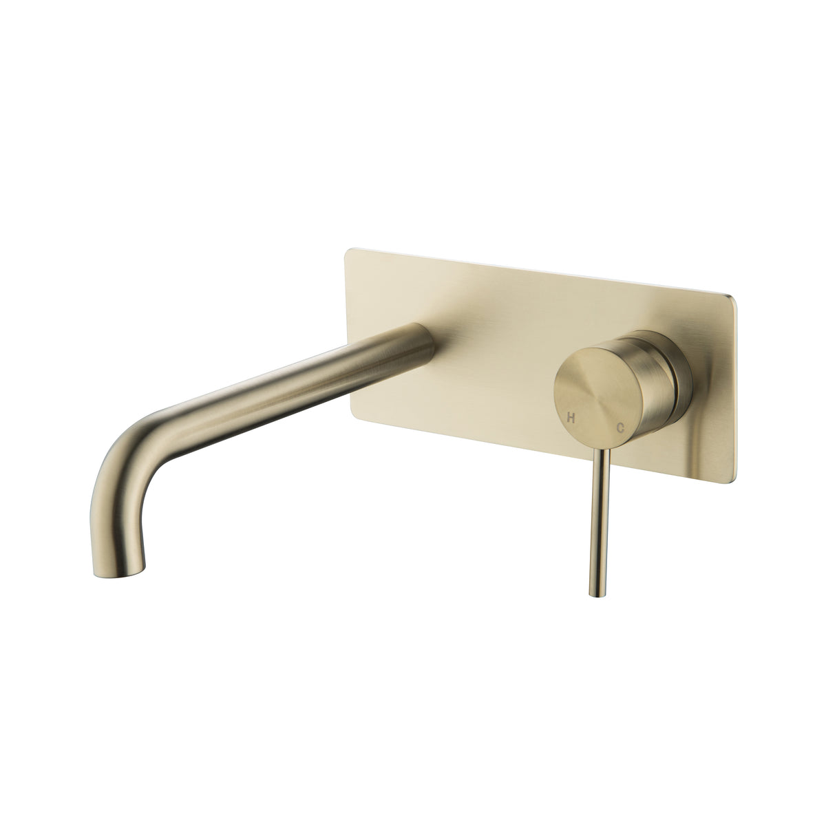 Elke Wall Mixer Curved Plate Brushed Gold