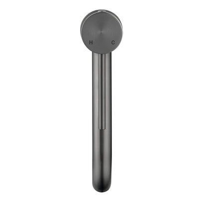 Elke Curved Countertop Tall Basin Mixer Gunmetal