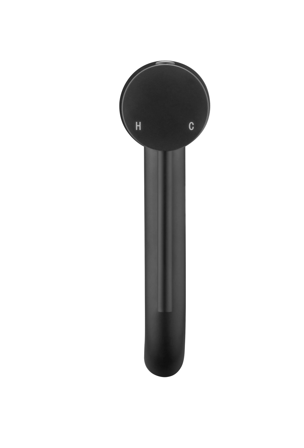 Elke Curved Countertop Basin Mixer Matt Black