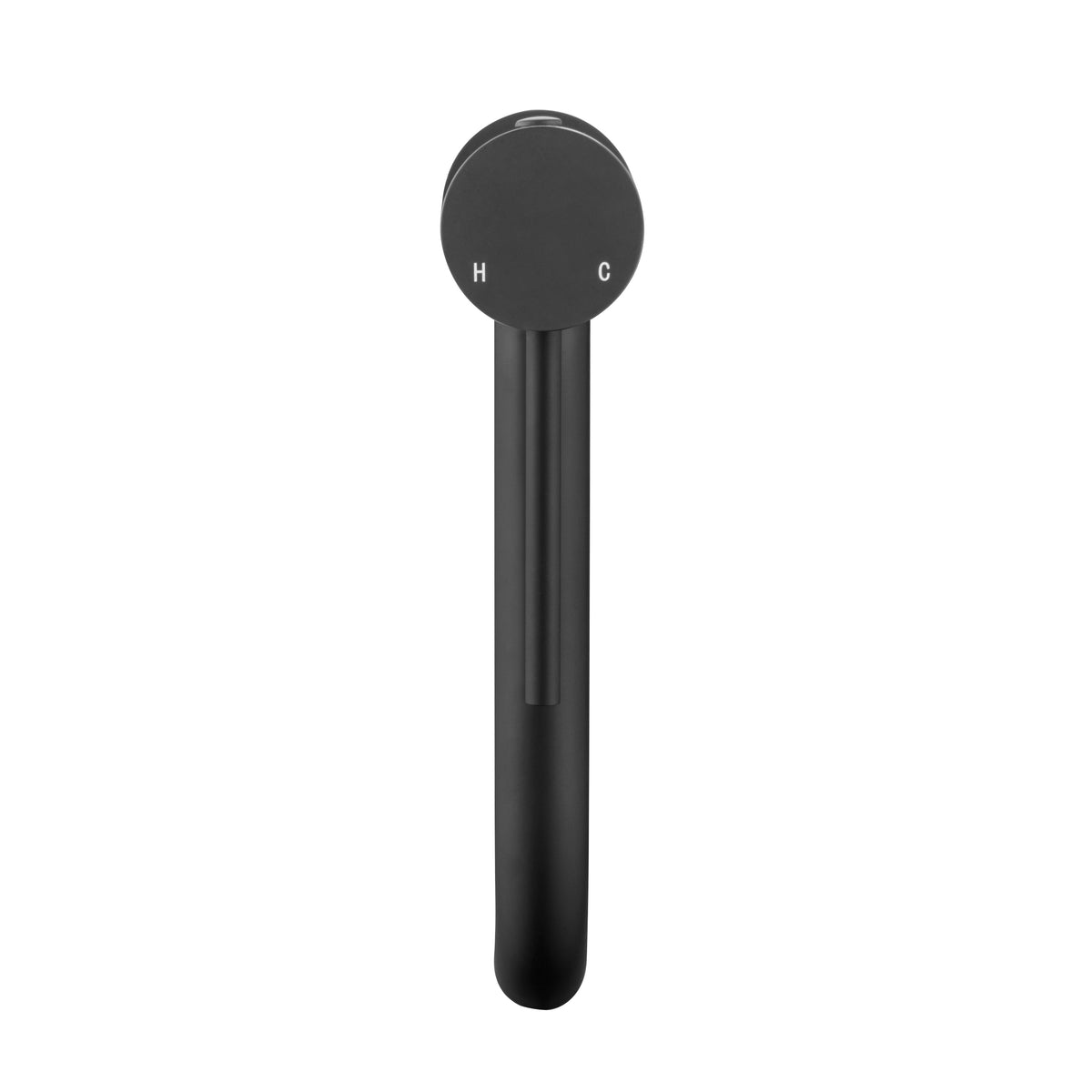 Elke Curved Countertop Tall Basin Mixer Matt Black