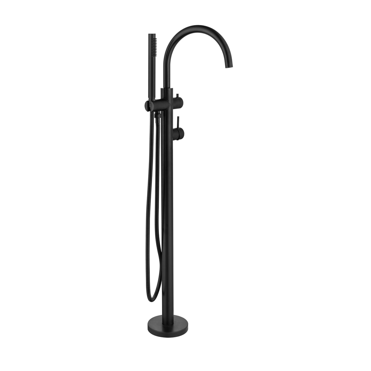 Elke Bath Filler with Hand Shower Matt Black