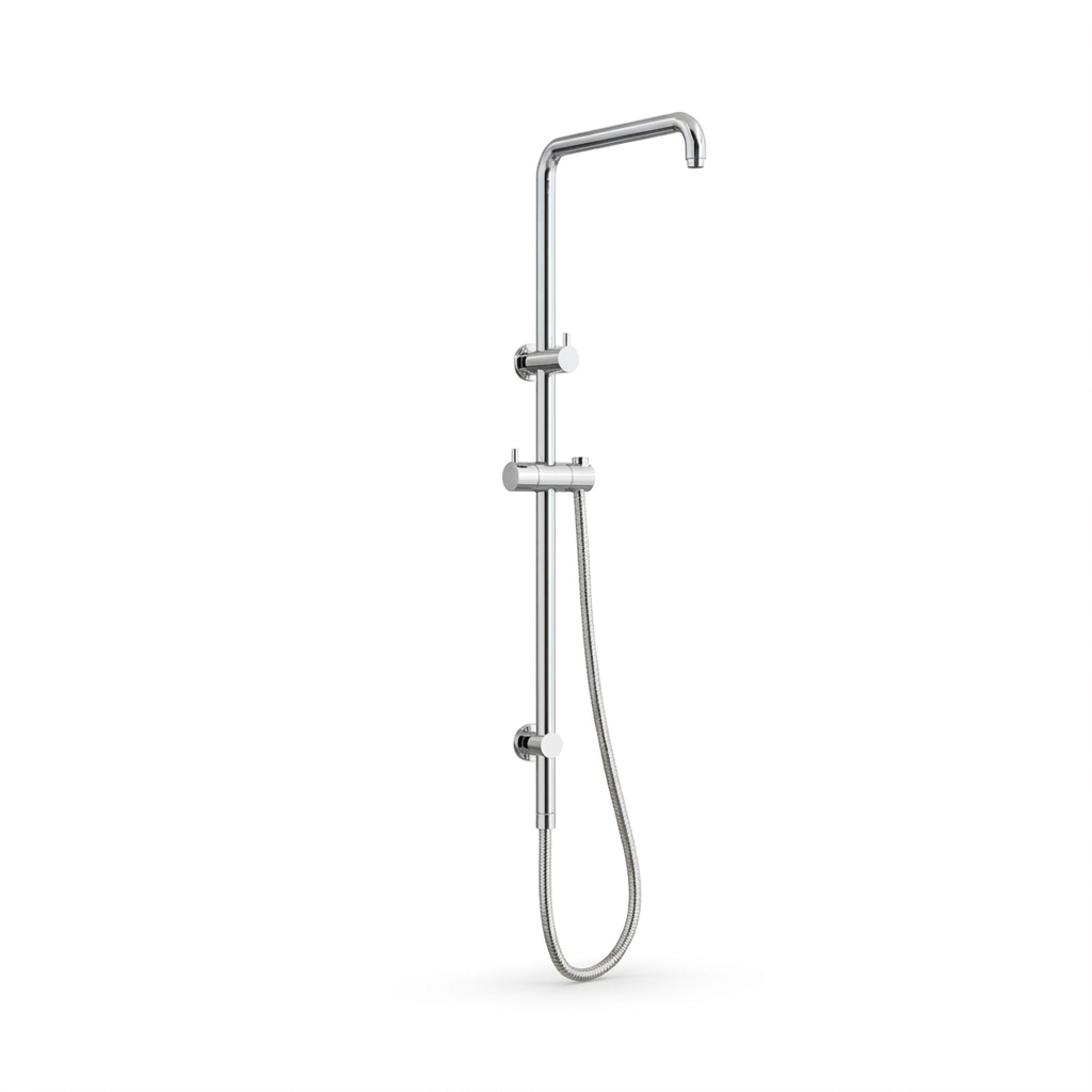 Elke Twin Shower Rail Chrome