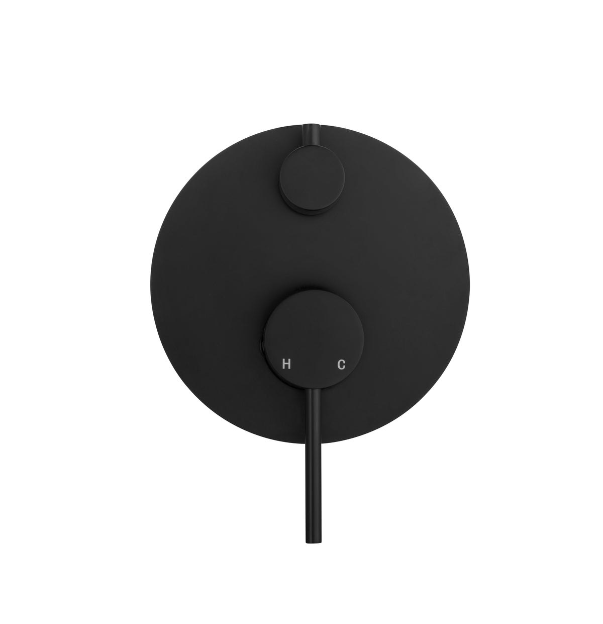 Elke Shower Diverter Plate Matt Black