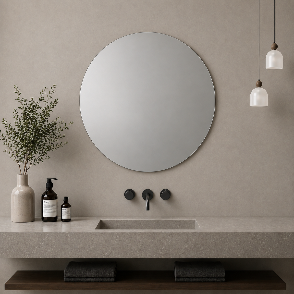 Aria Round Mirror