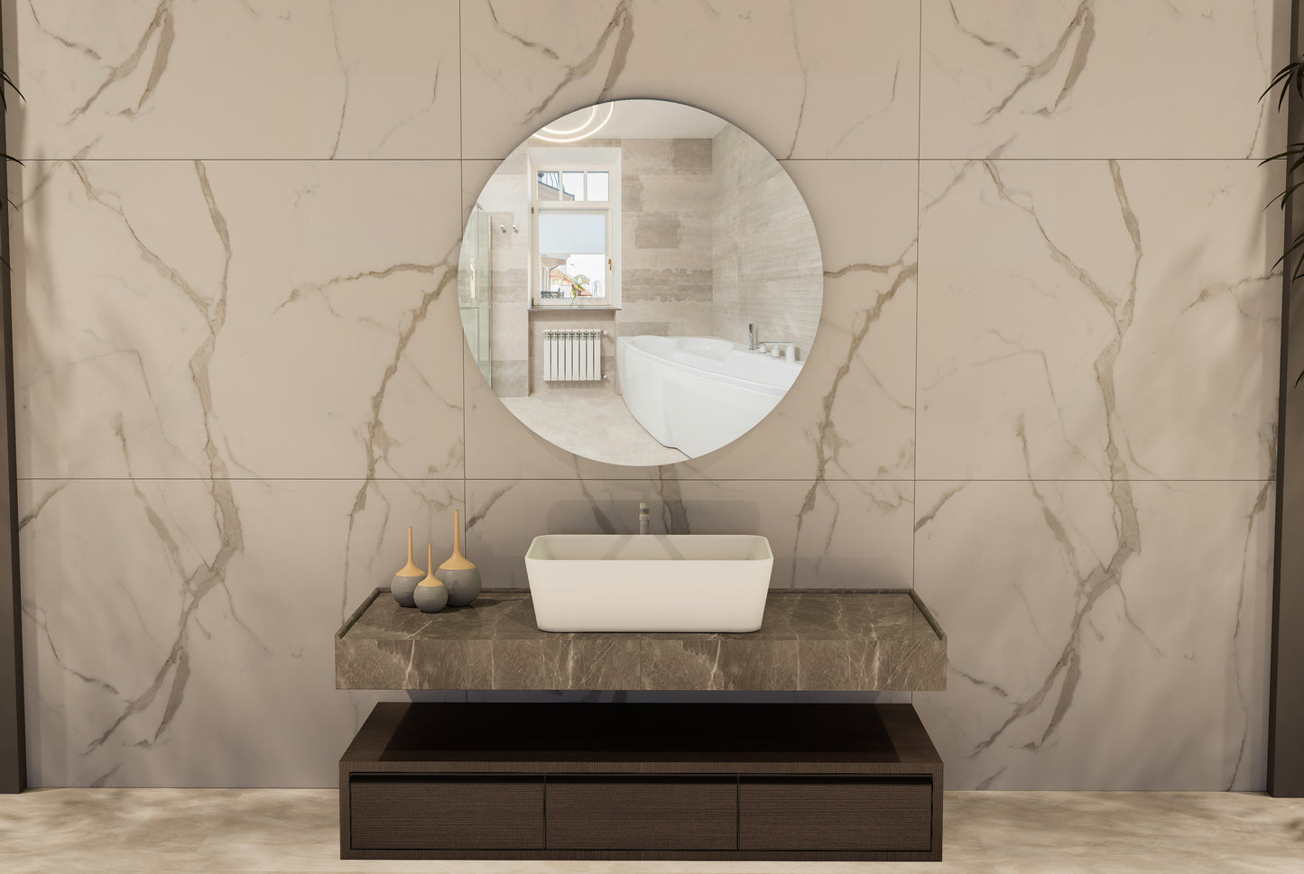 Aria Round Mirror