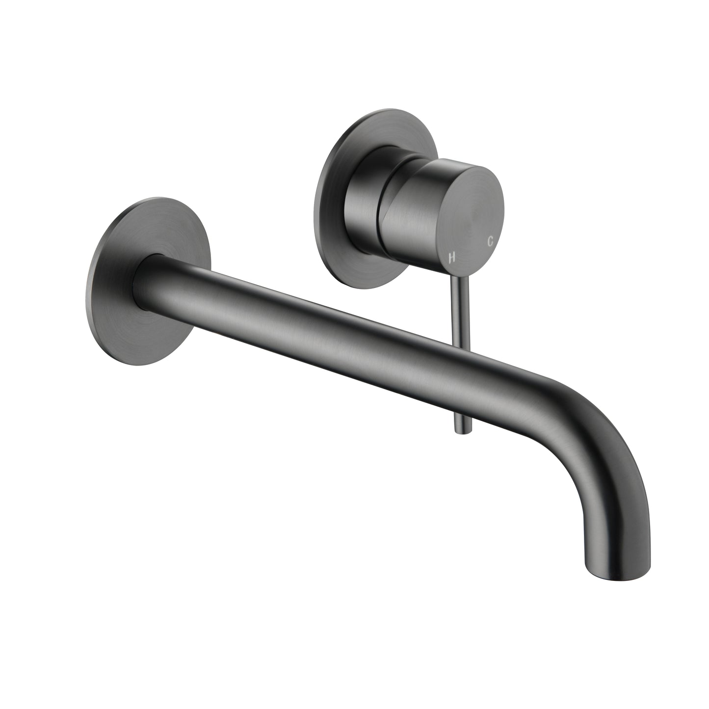 Elke Wall Mixer Curved Gunmetal
