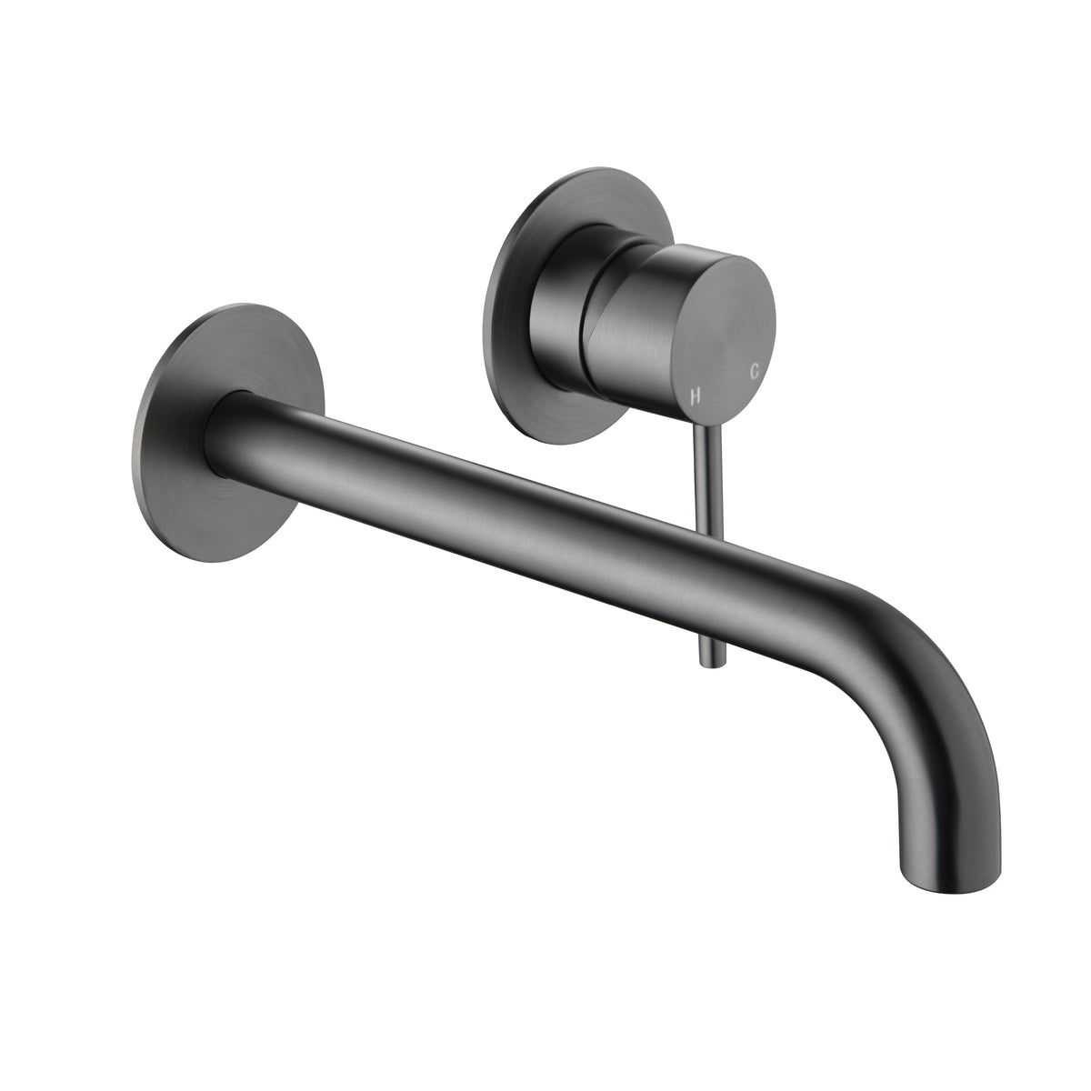 Elke Wall Mixer Curved Gunmetal