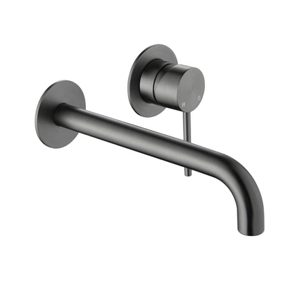 Elke Wall Mixer Curved Gunmetal