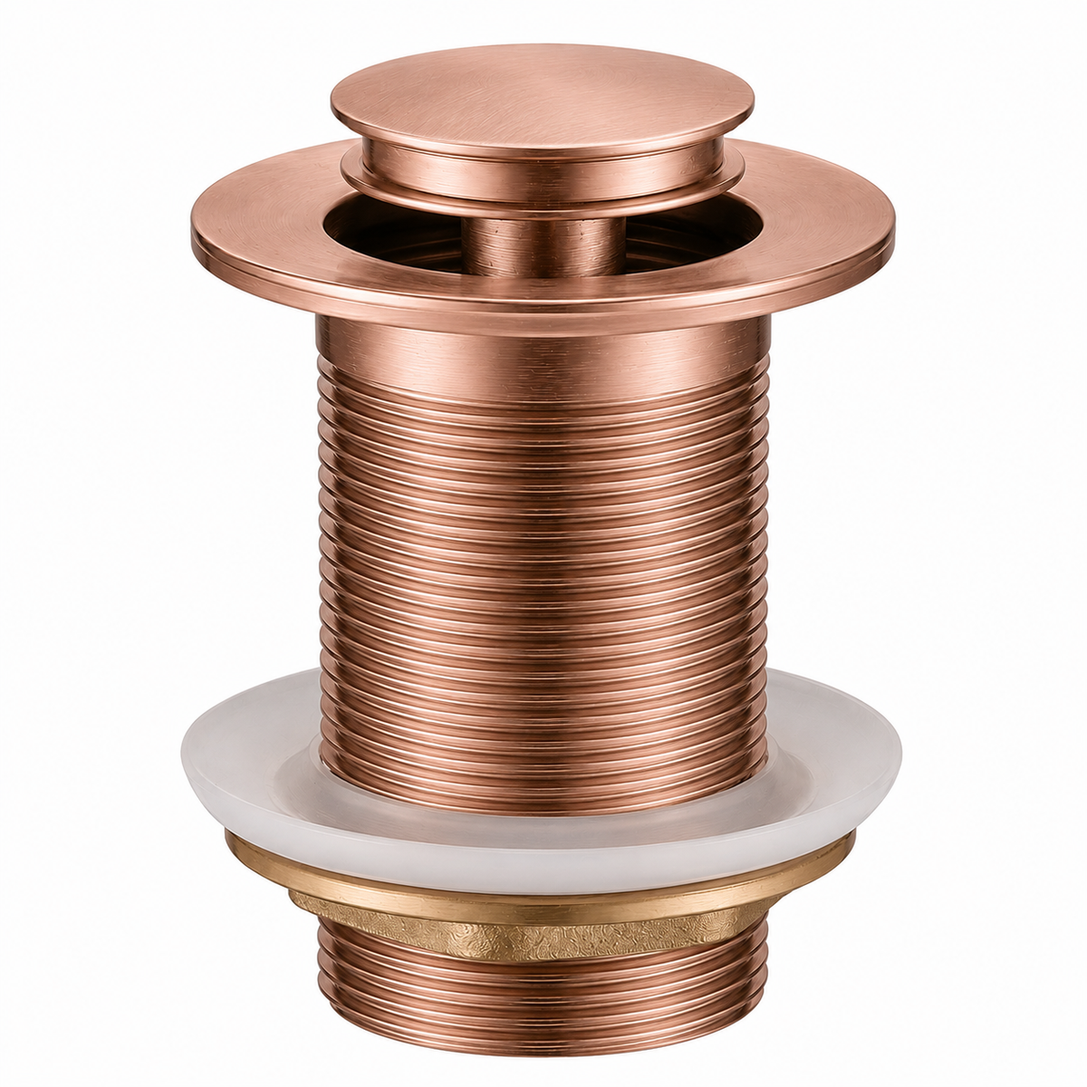 Pop-up Waste Flat Cap Brushed Copper