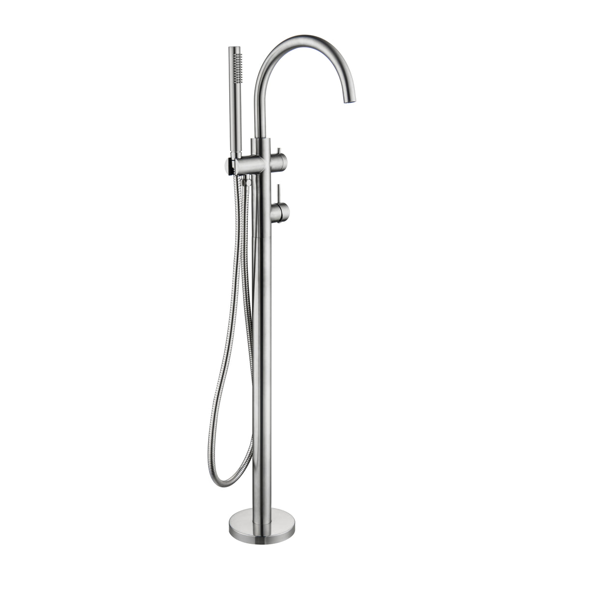 Elke Bath Filler with Hand Shower Brushed Nickel