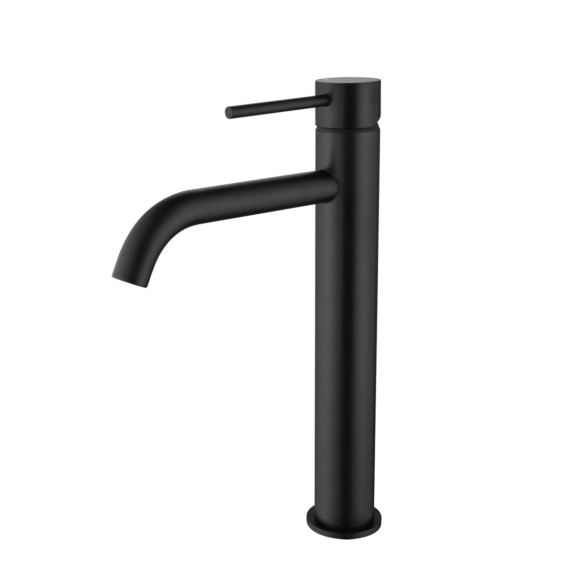 Elke Curved Countertop Tall Basin Mixer Matt Black