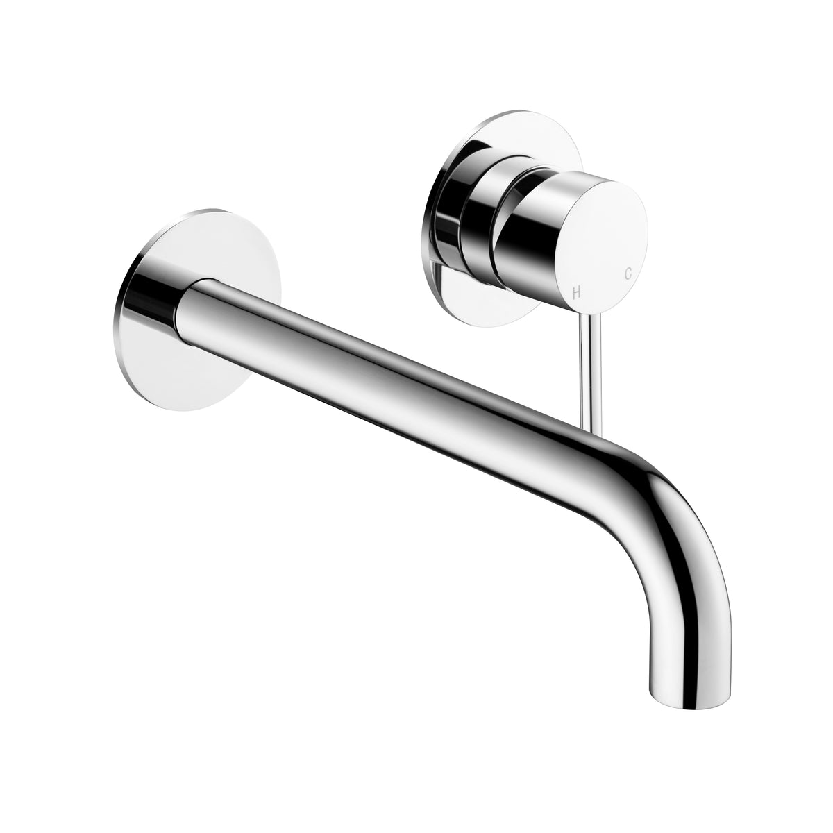 Elke Wall Mixer Curved Chrome