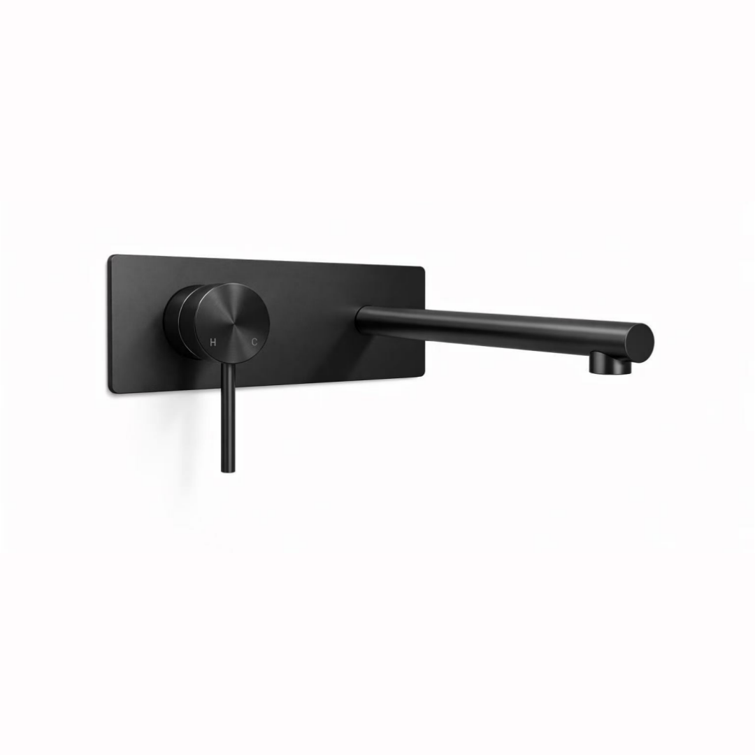 Elke Wall Mixer Plate Matt Black