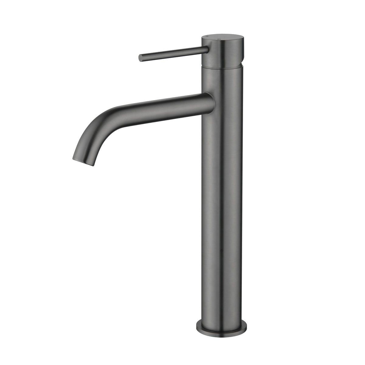 Elke Curved Countertop Tall Basin Mixer Gunmetal