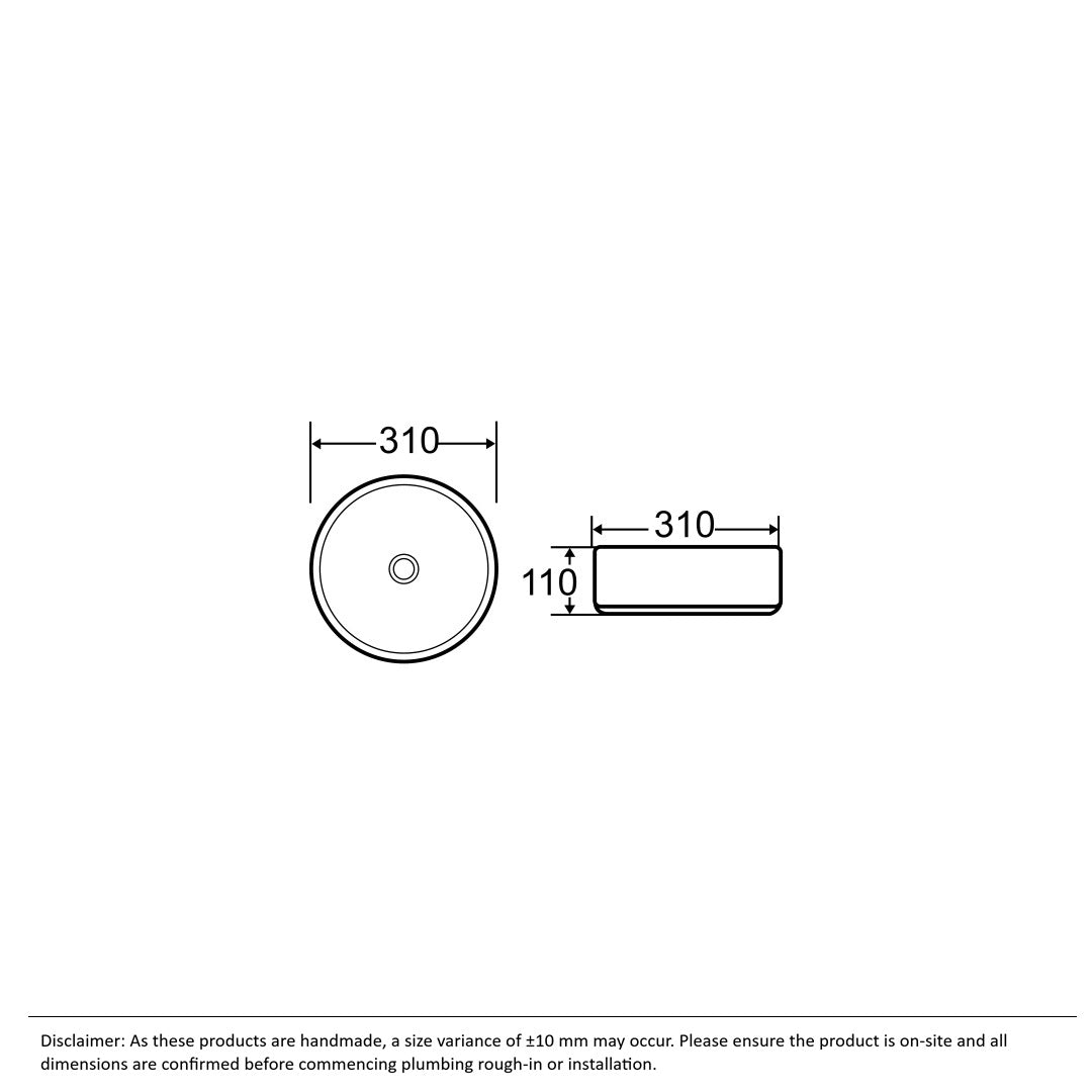 Lester Countertop Basin Round White