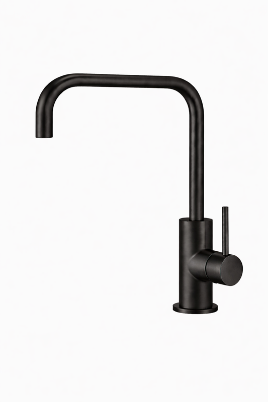 Elke Square Kitchen Mixer Matt Black