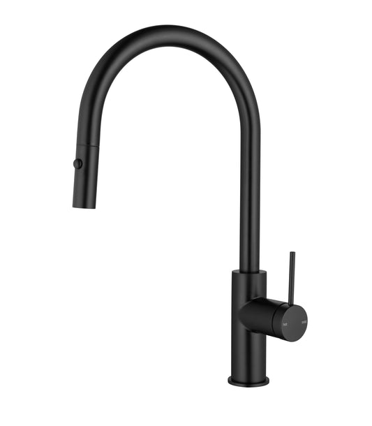 Elke Button Pull Mixer Matt Black