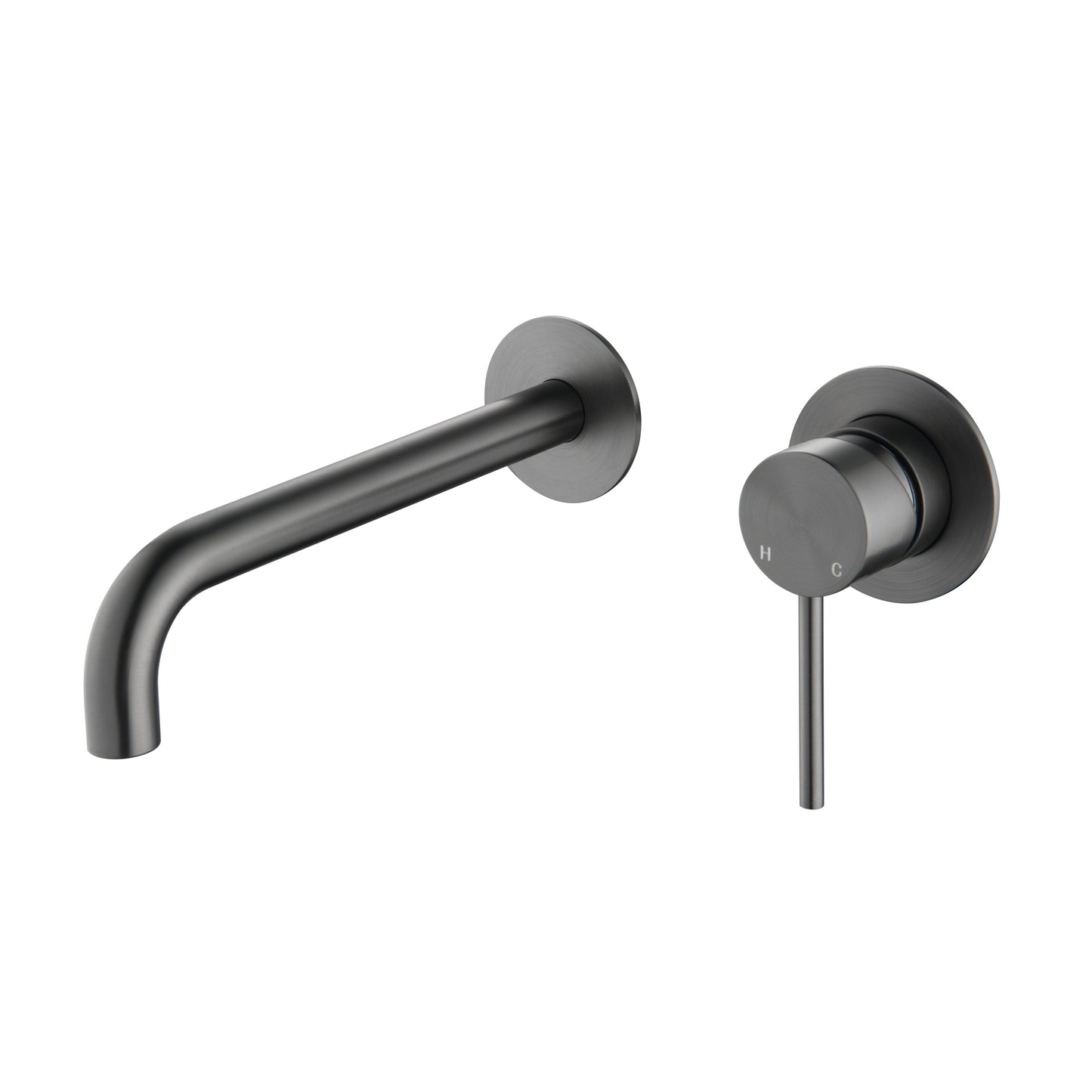 Elke Wall Mixer Curved Gunmetal