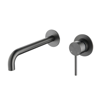 Elke Wall Mixer Curved Gunmetal