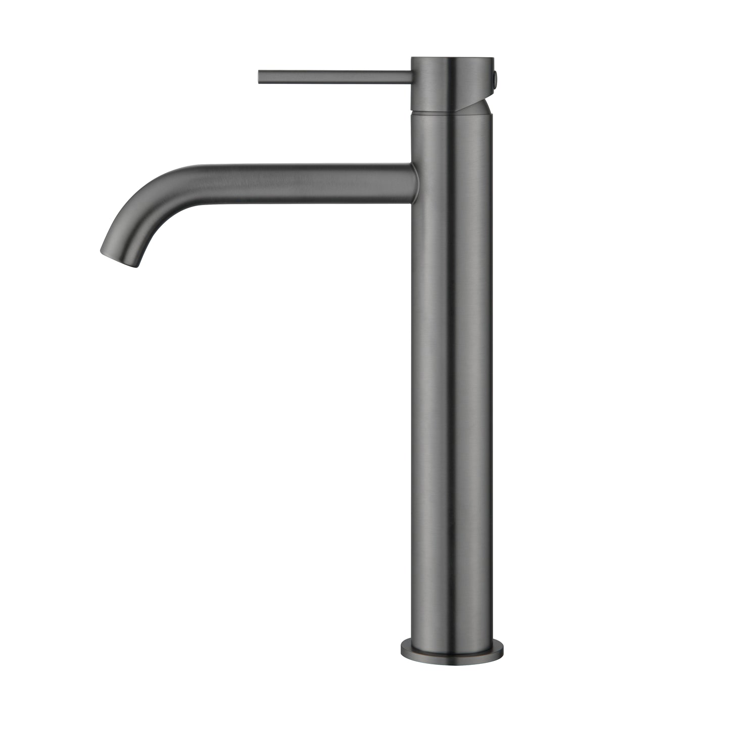 Elke Curved Countertop Tall Basin Mixer Gunmetal