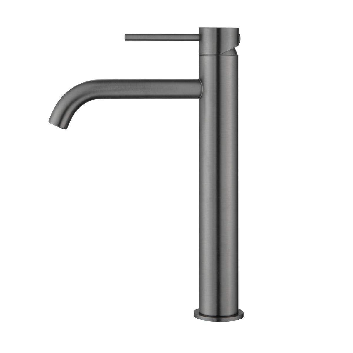 Elke Curved Countertop Tall Basin Mixer Gunmetal