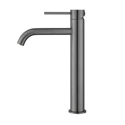 Elke Curved Countertop Tall Basin Mixer Gunmetal