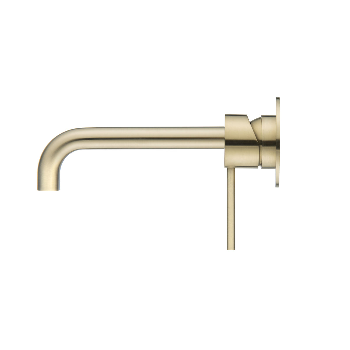 Elke Wall Mixer Curved Brushed Gold
