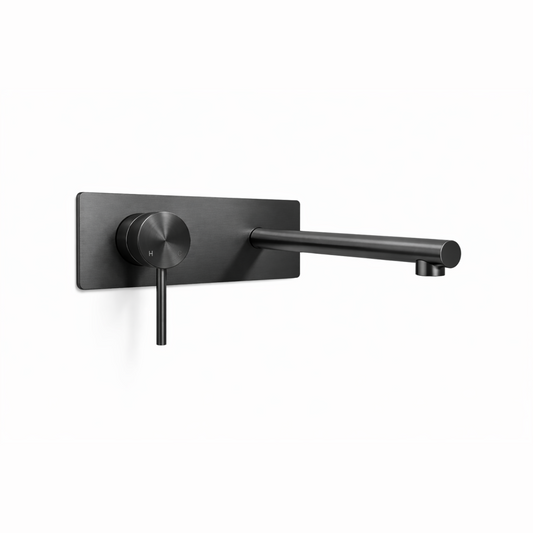 Elke Wall Mixer Plate Gunmetal